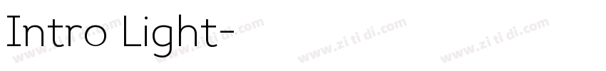Intro Light字体转换